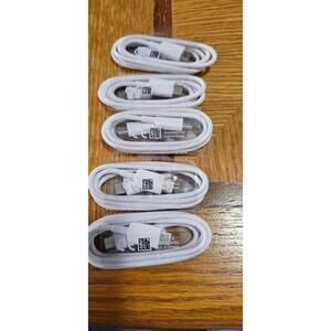 Lot of 5 LG (3.3-Foot) USB-C to USB-C Charge/Sync Cable - White (EAD65830102 )